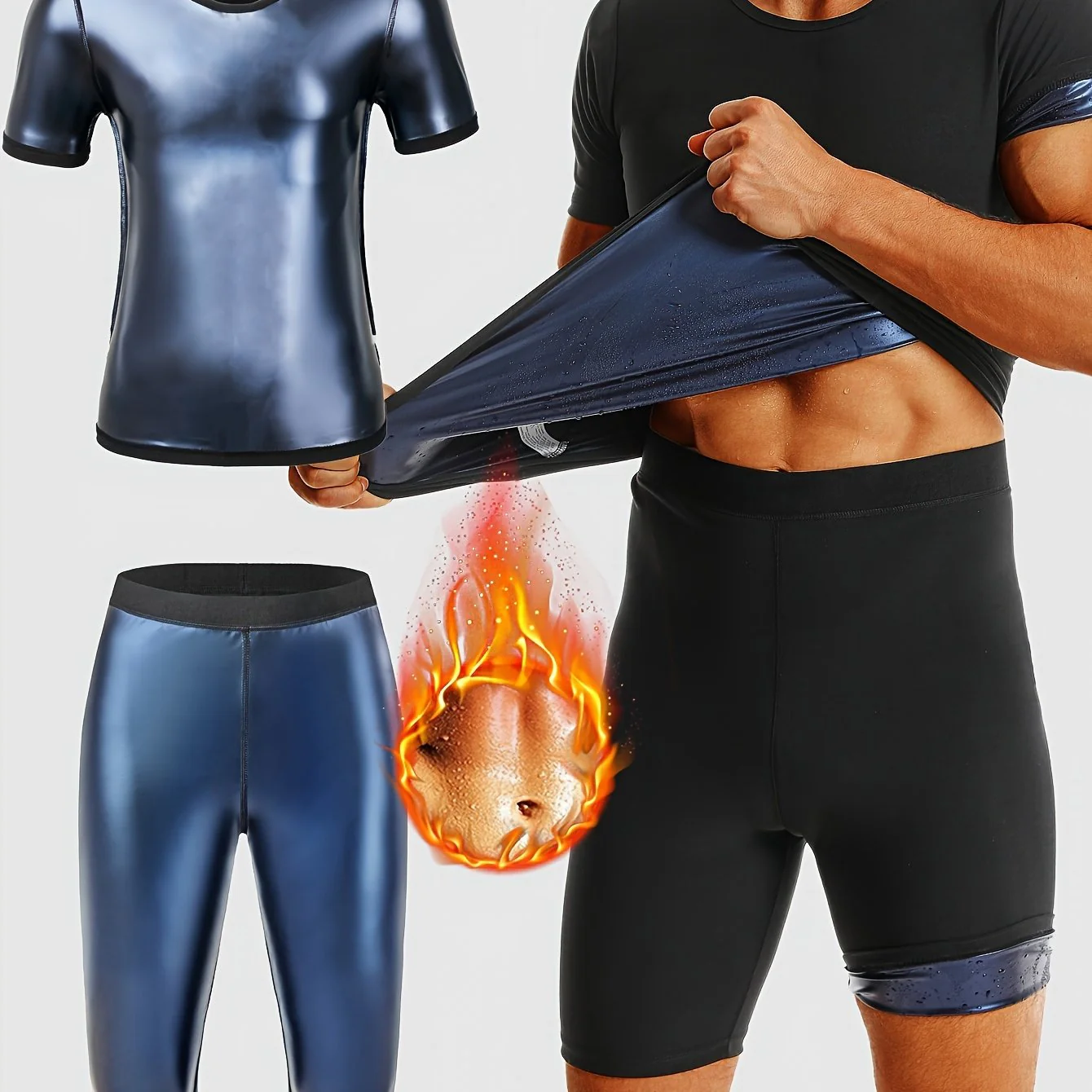Tenue de sport de compression sauna pour homme – Image 7