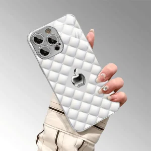 Coque de protection en verre trempé galvanisé avec motif imprimé, IPHONE