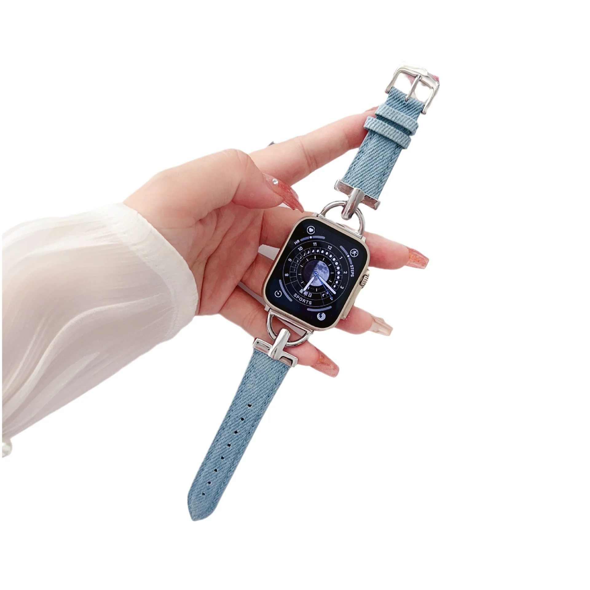 Bracelet : Nouveau bracelet fin en denim en métal – Image 5