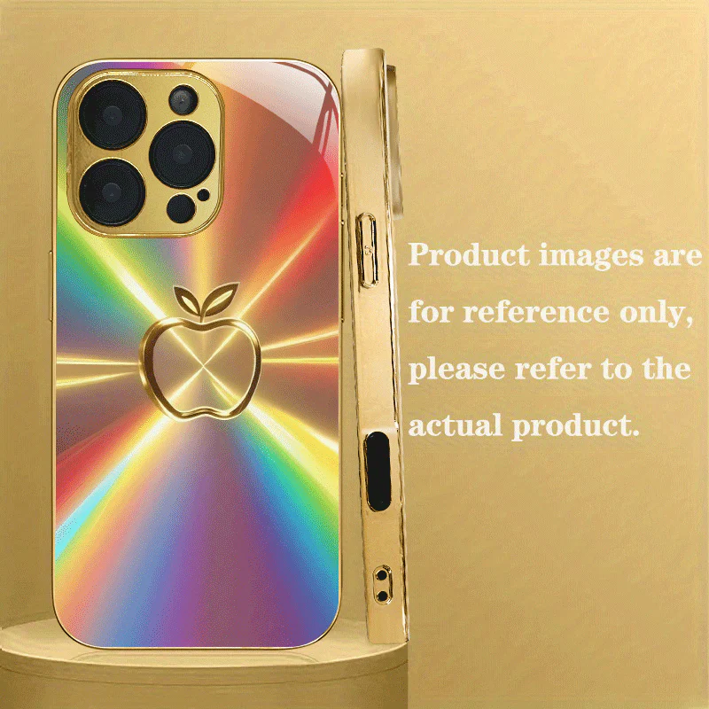 Coque en verre trempé avec motif pomme – Image 8