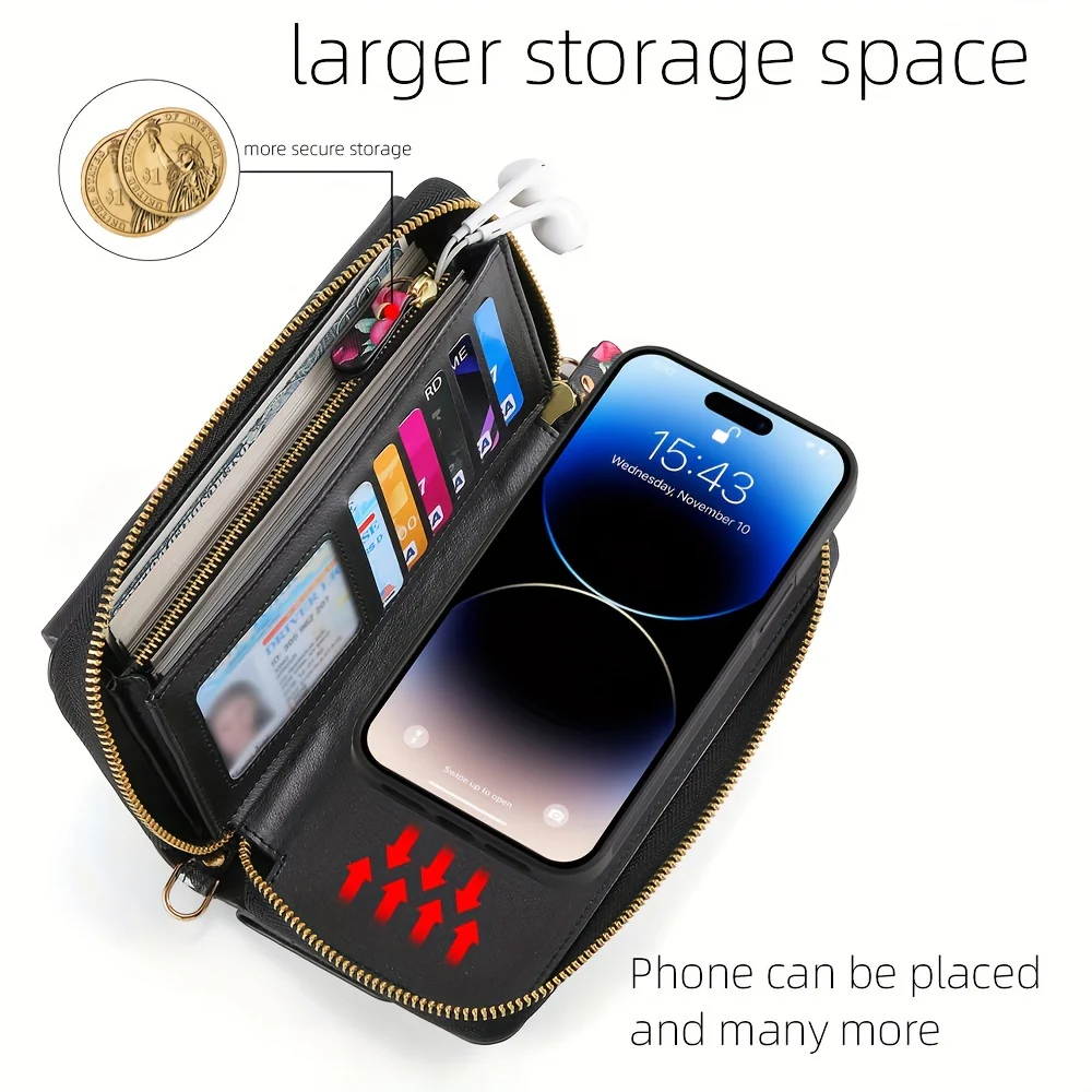 Étui pour téléphone portable à motif floral, UNIVERSELLE – Image 9