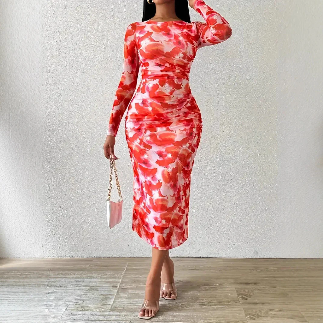 Robe cintrée imprimée pour femme, alliant élégance et style haut de gamme – Image 7