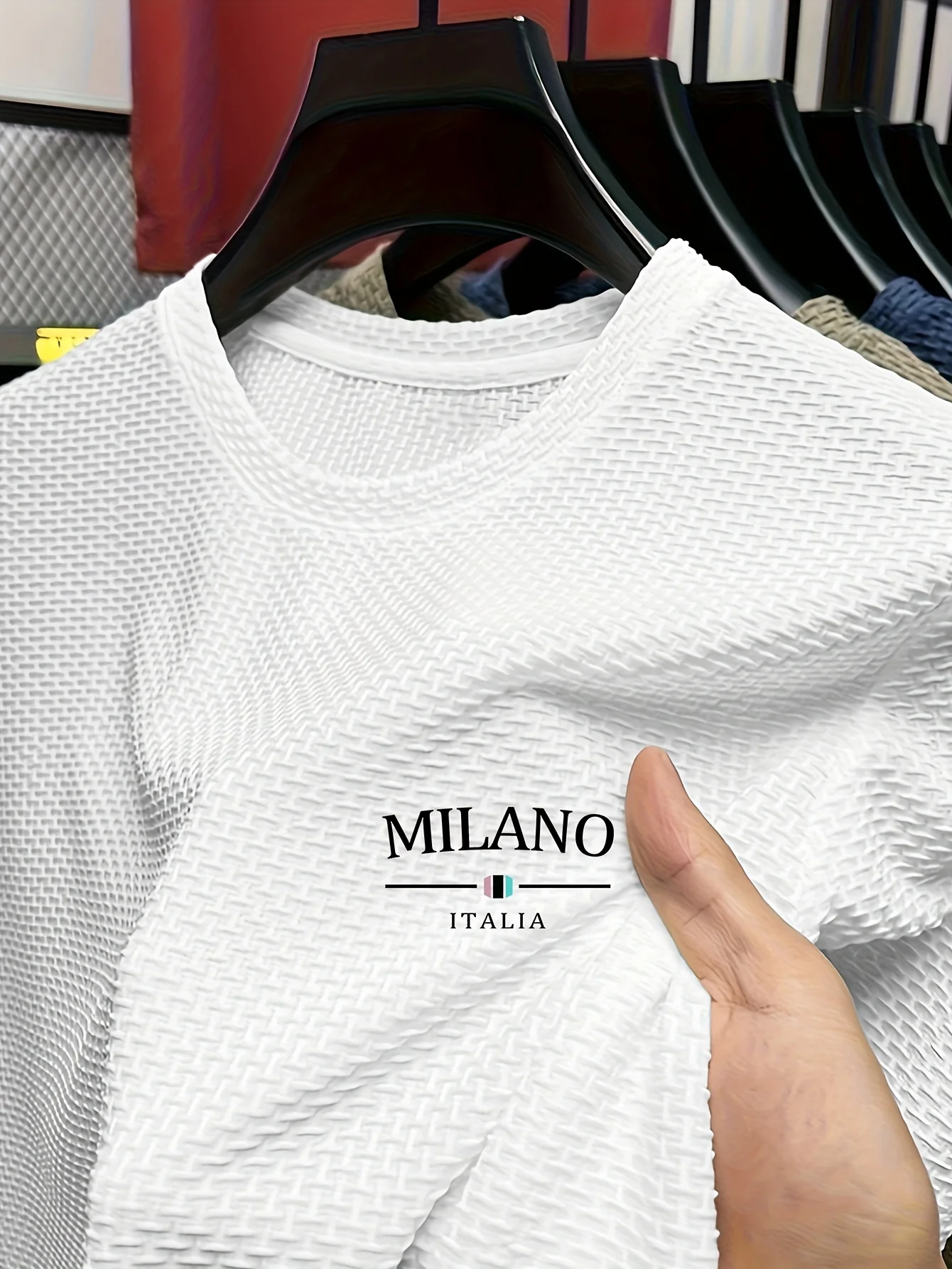 T-shirt à manches courtes et col ras du cou pour homme – Image 8