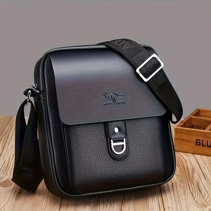 Sac à bandoulière décontracté en cuir PU pour homme, 1 pièce – Image 8