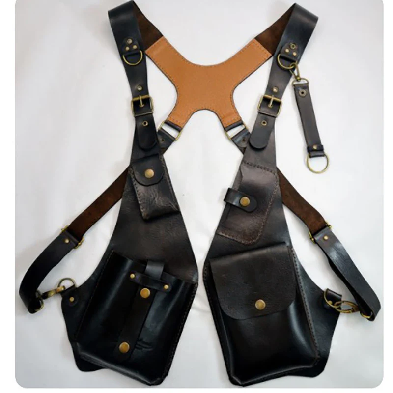 Sac à bandoulière rétro en cuir pour homme – Image 3