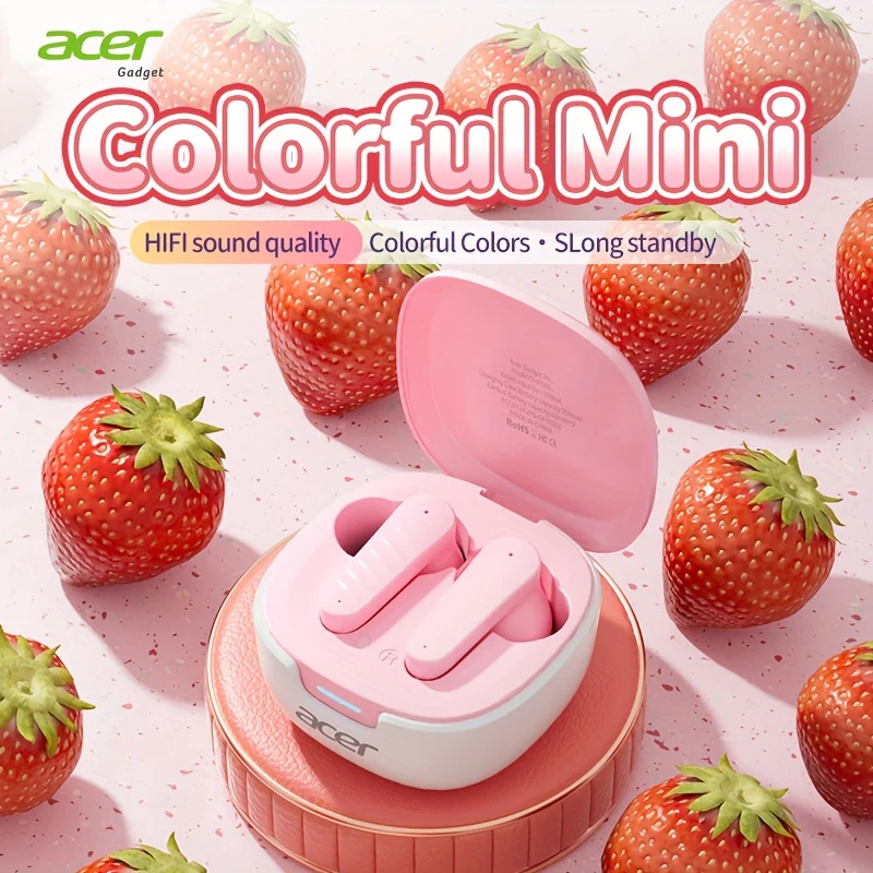 Écouteurs intra-auriculaires sans fil Acer avec chargement USB-C, son stéréo