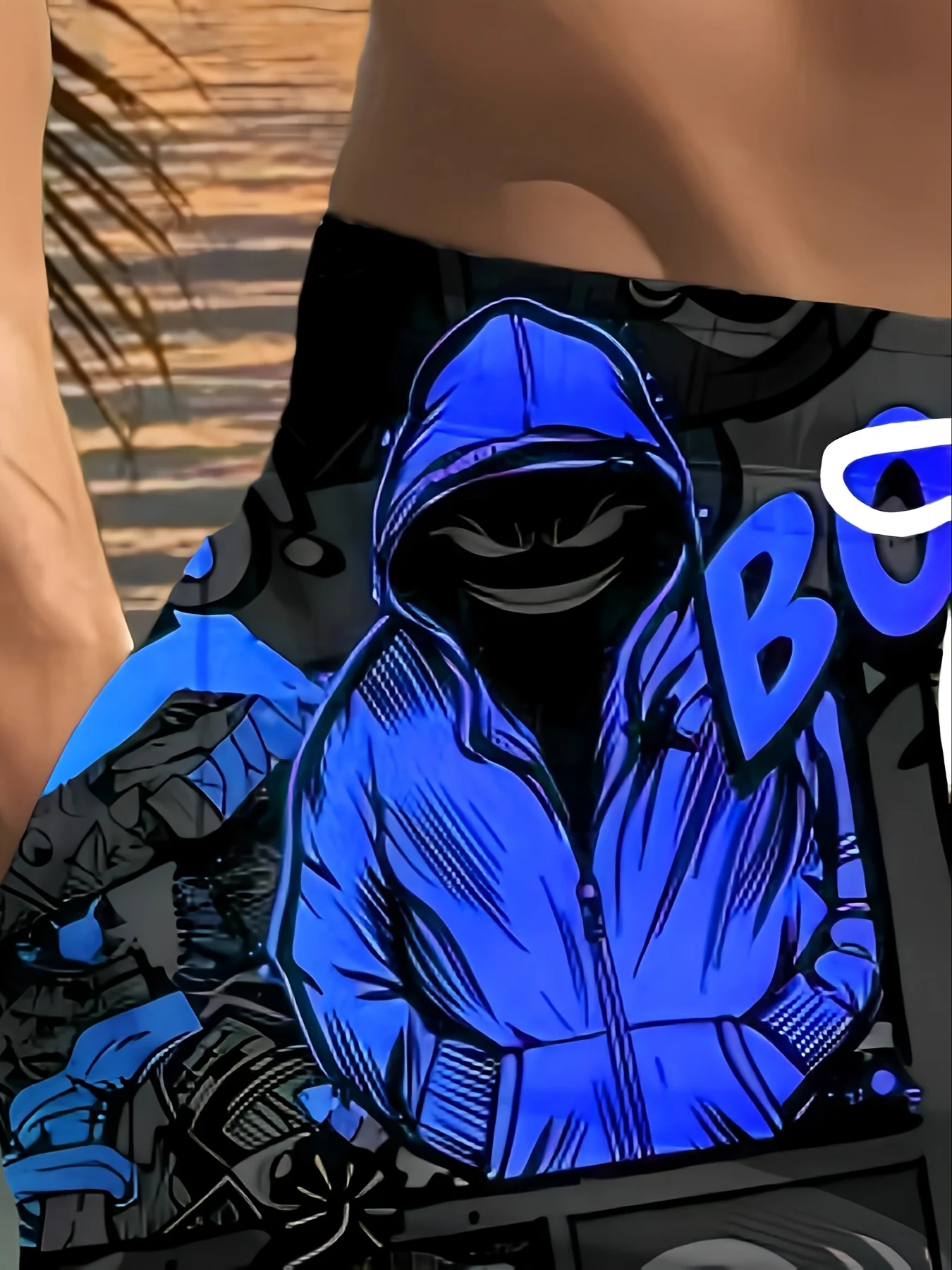 Short de plage imprimé pour homme, style hip-hop, imprimé 3D – Image 9