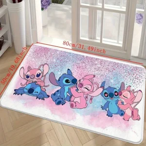 Paillasson en polyester mélangé Disney Stitch, lavable en machine
