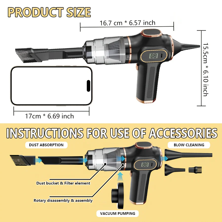 Aspirateur multifonctionnel 2 en 1 (souffleur et aspirateur) – Image 6