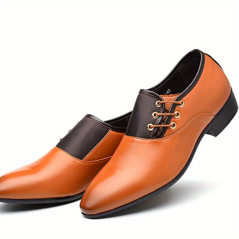 Chaussures habillées vintage pour homme, couleur unie – Image 4