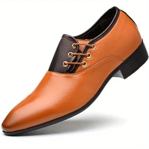 Chaussures habillées vintage  pour homme, couleur unie
