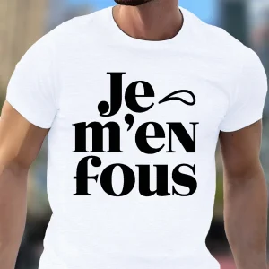 T-shirt graphique « I Don't Care » pour homme