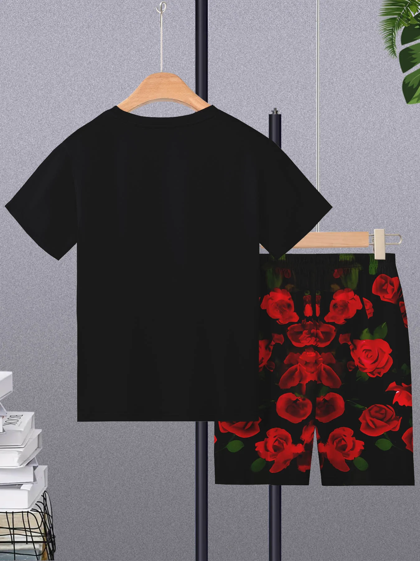 Ensemble t-shirt et short d'été imprimés en 3D pour hommes – Image 4