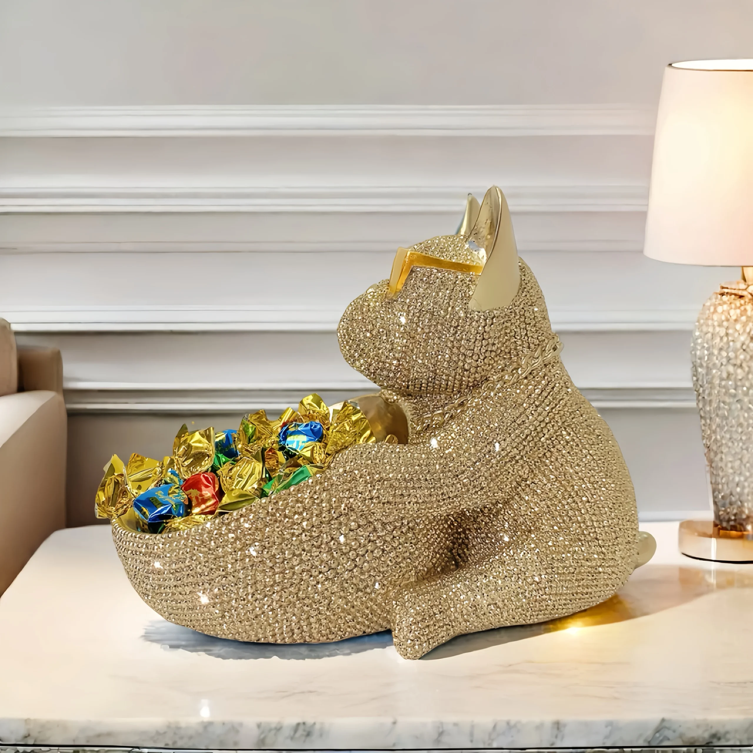 Statuette de chien élégante avec lunettes (1 pièce) - Décoration – Image 4