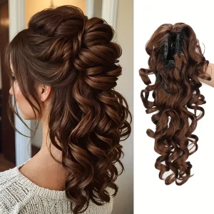 Perruque synthétique bouclée