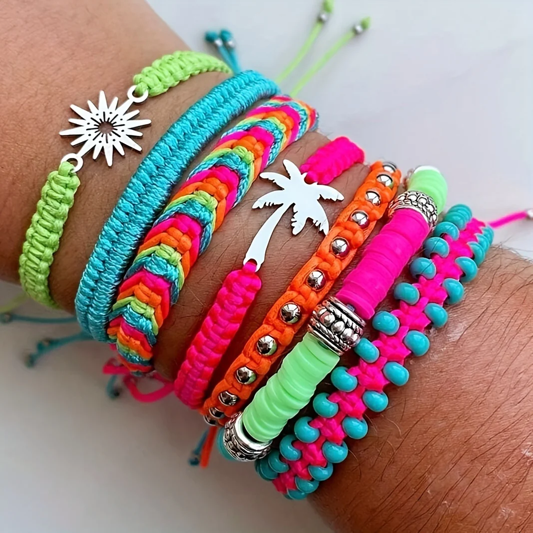 Ensemble de 7 bracelets bohème chic pour femme – Image 3