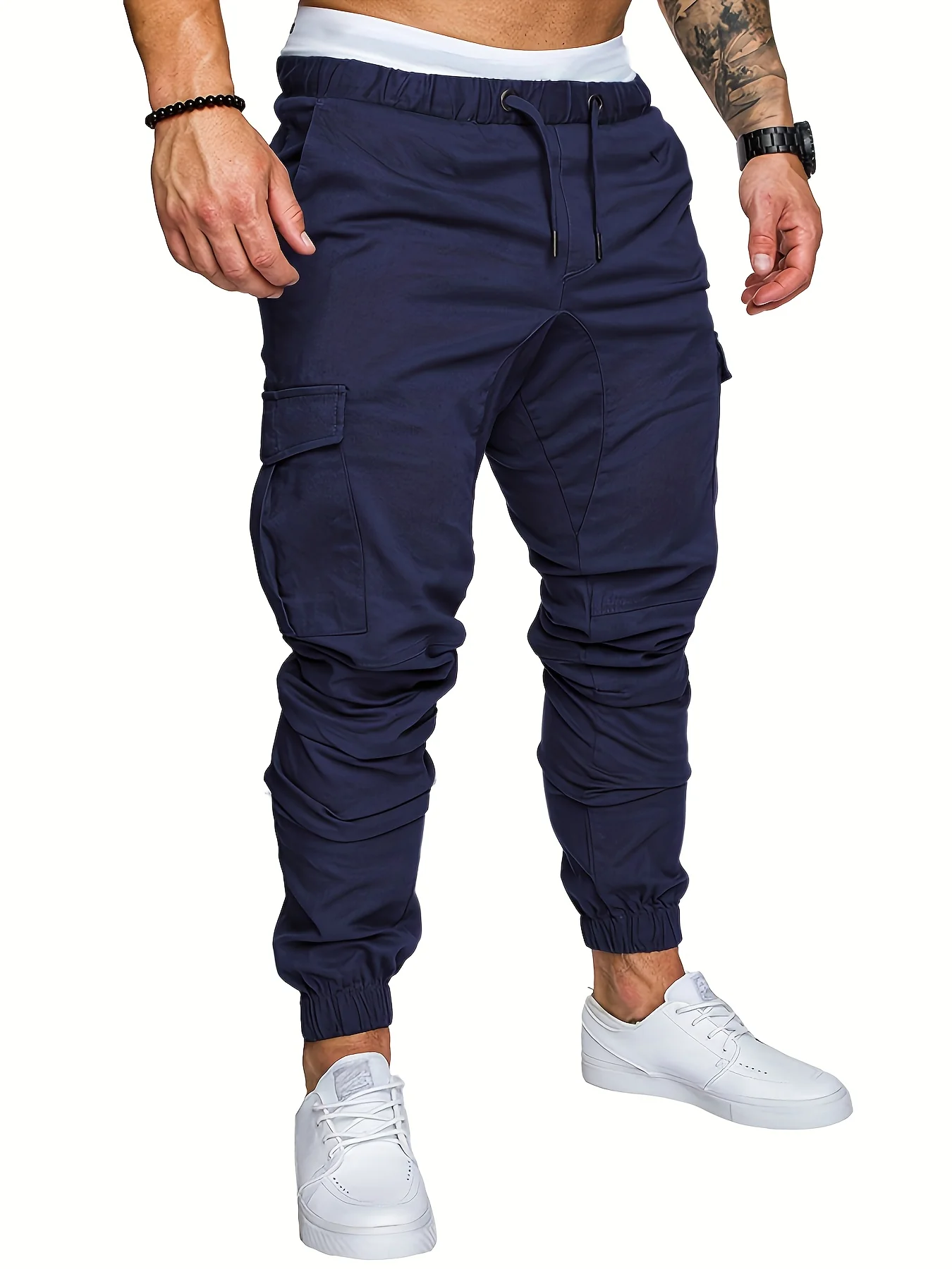 Pantalon cargo robuste pour homme avec design multi-poches, taille réglable – Image 8