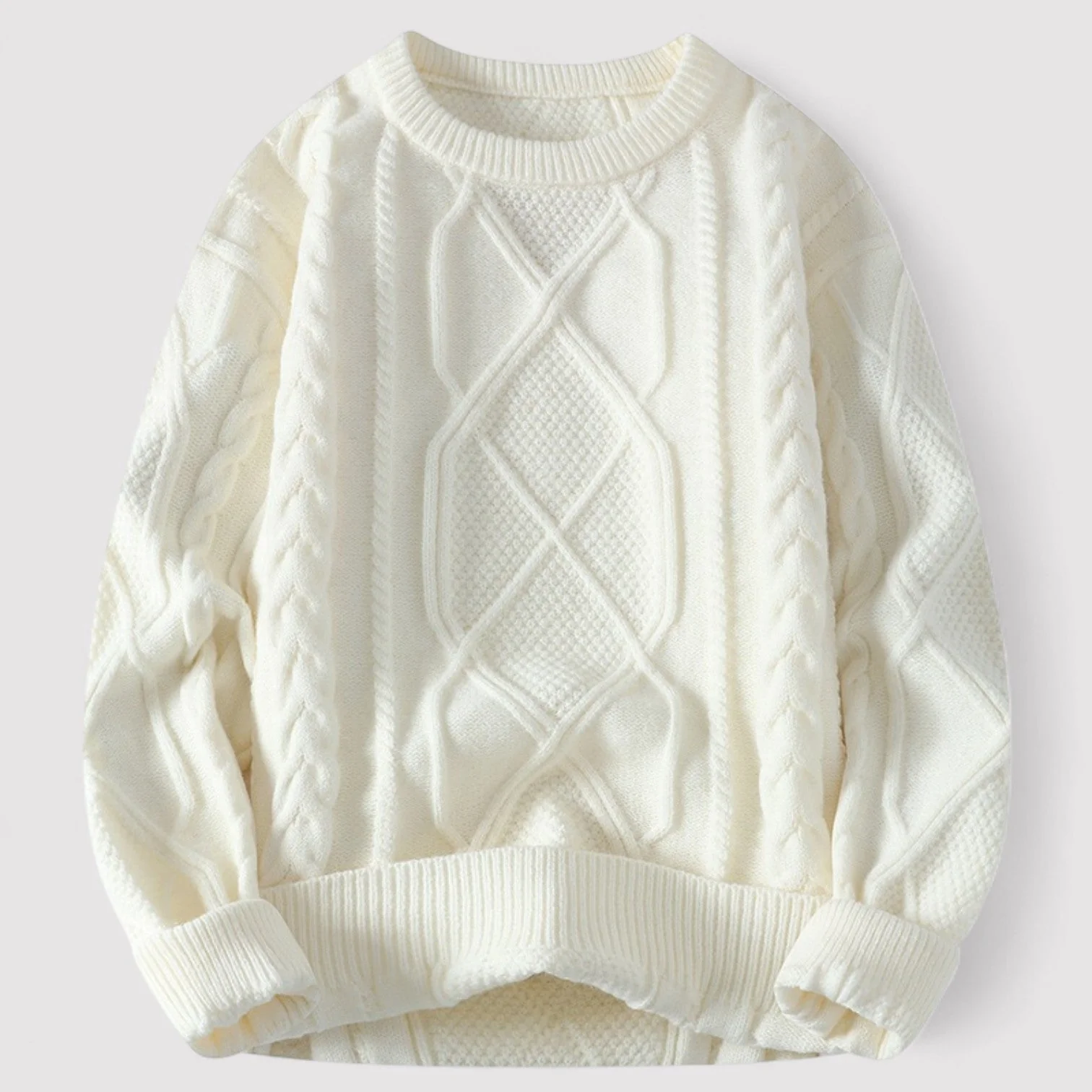 Cardigan chic – Pull classique pour hommes à col rond – Image 3