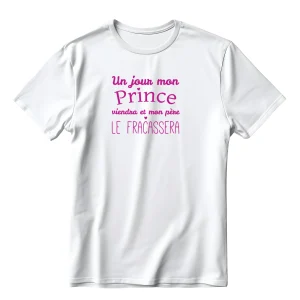 Tee-shirt Tout Petit "Mon prince viendra, papa le fracassera"