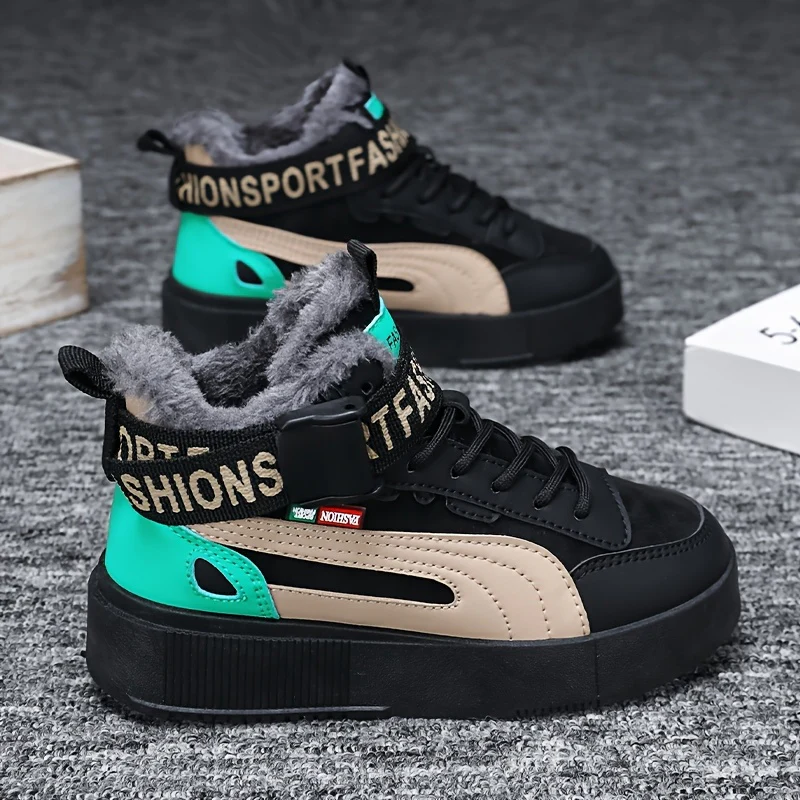 Baskets montantes pour homme en similicuir - Chaussures de sport – Image 7