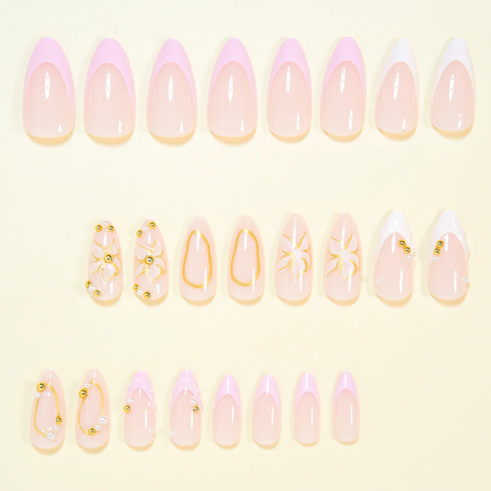 24 ongles pressés en forme d'amande pour femmes – Image 3