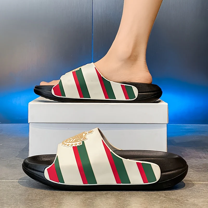 Claquettes élégantes à rayures pour homme – Image 5