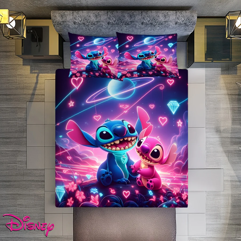 Parure de lit 3 pièces Stitch, motif personnage de dessin animé – Image 9