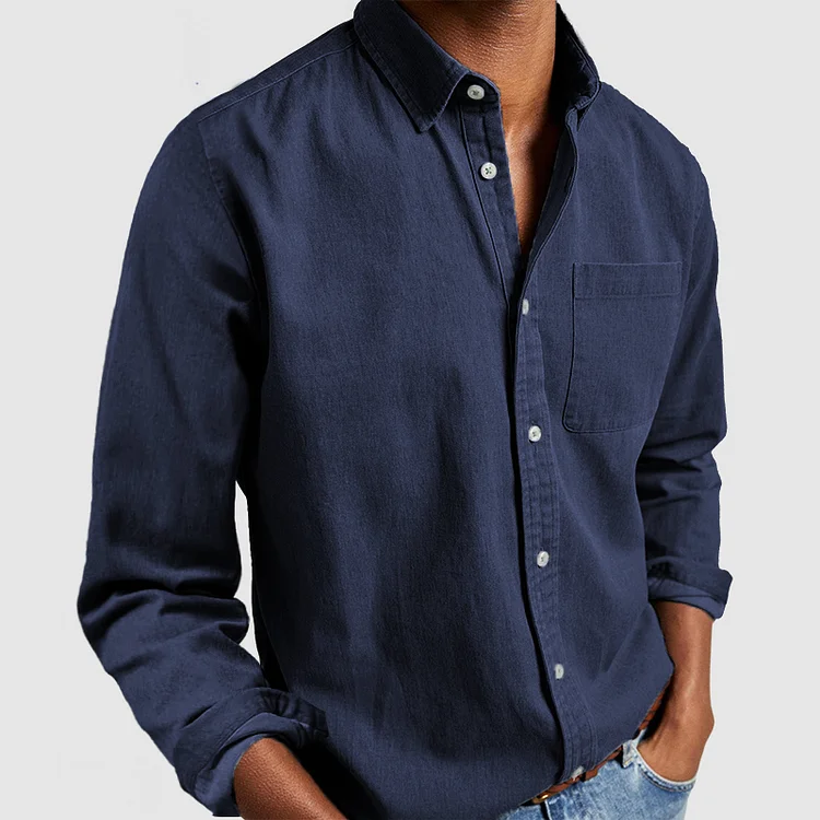 Chemise en Jean Décontractée pour Homme | Mélange de Coton Doux – Image 6