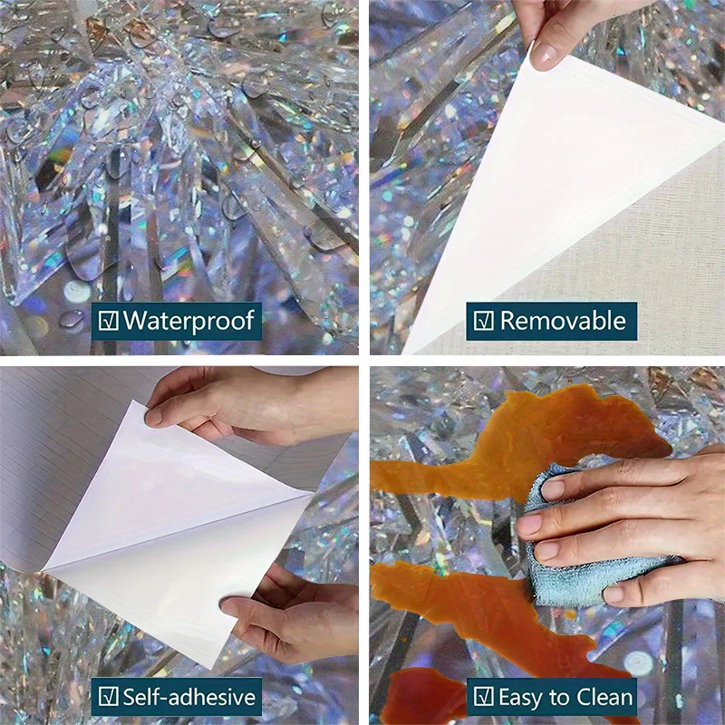 Autocollant de bureau en vinyle 2D à motif diamant (1 pièce) , 1 metre – Image 7