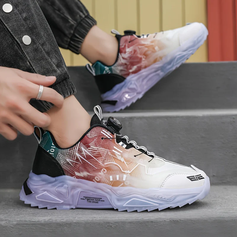 1 paire de baskets mode, chaussures de ville décontractées à lacets – Image 4