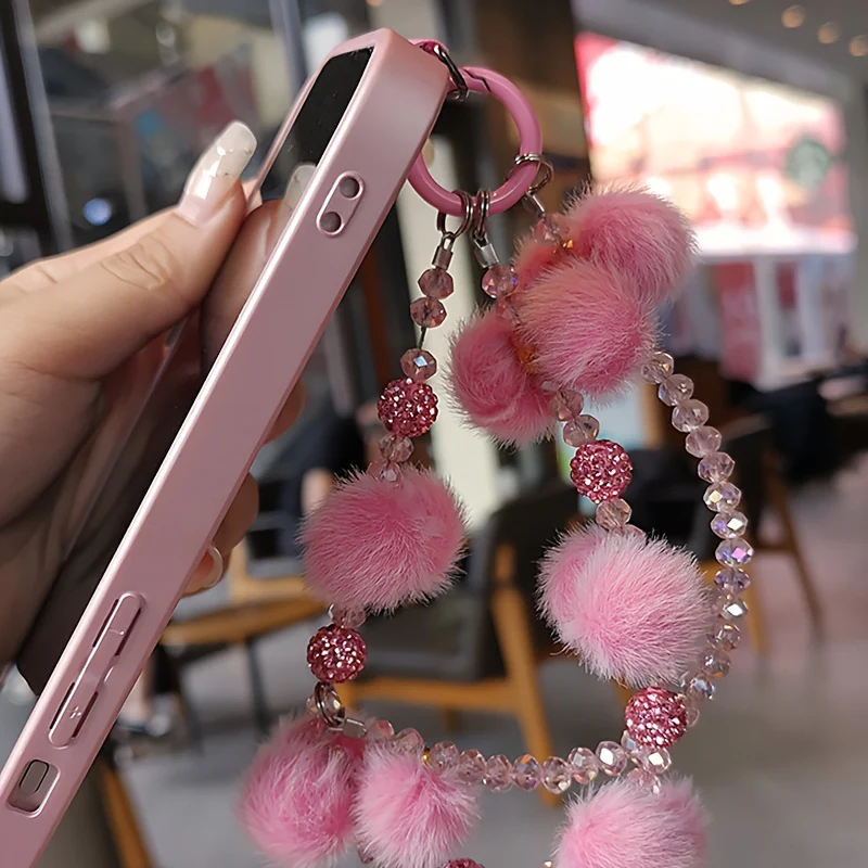 Bracelet en perles de cristal et diamants, cordon pour téléphone portable – Image 4