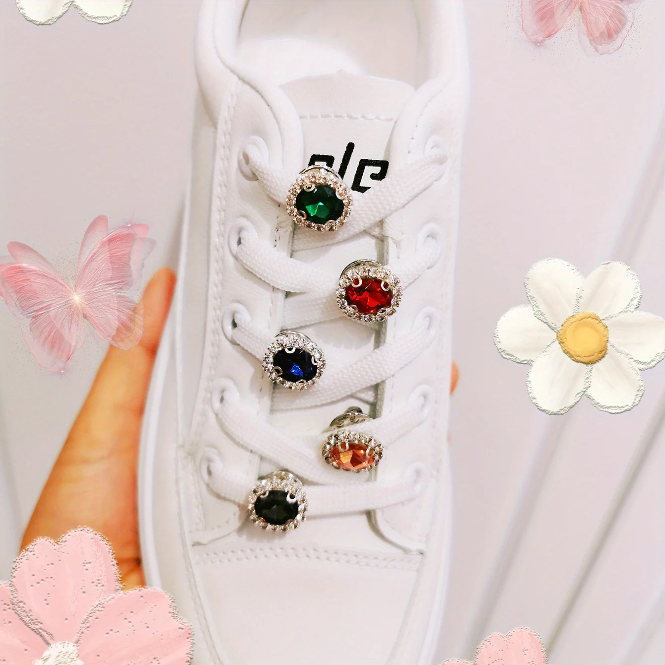 Lot de 10 breloques strass détachables pour chaussures, accessoires – Image 7