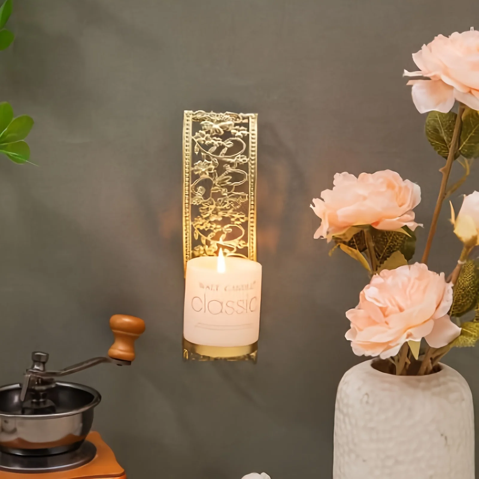 Élégant bougeoir mural