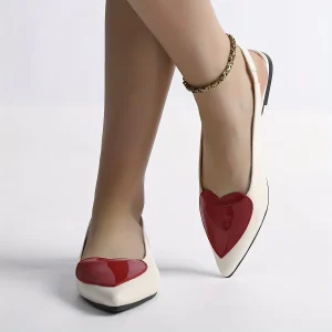 Sandales imprimé cœur pour femme