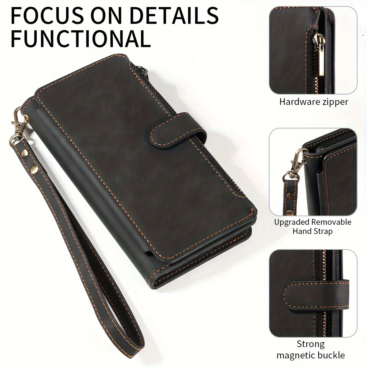 Étui portefeuille rétro en similicuir – Image 3