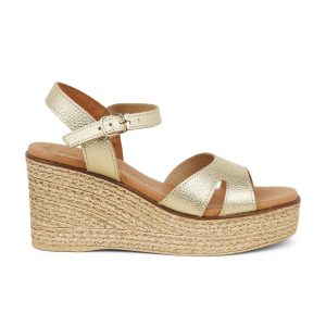 Sandales Sandales dorées compensées pour femme, Eva Frutos EVA FRUTOS Femme Or/Bronze