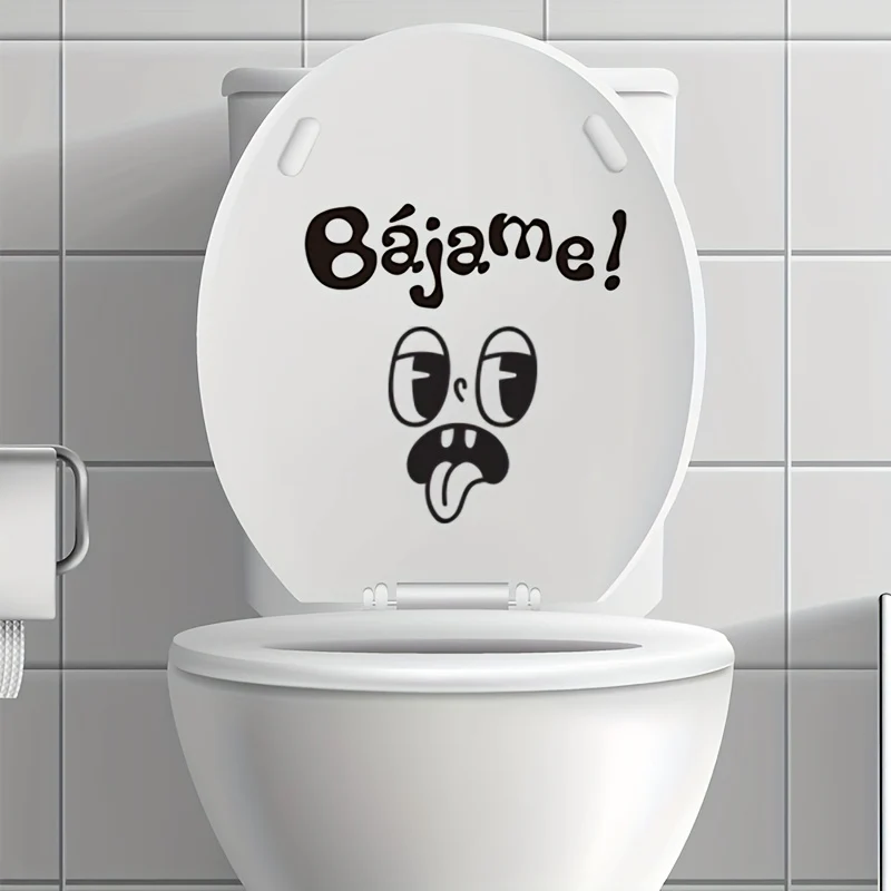 1 autocollant pour abattant de toilettes, motif humoristique – Image 5
