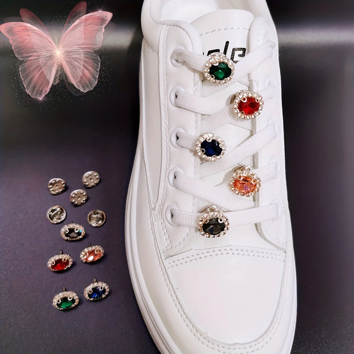 Lot de 10 breloques strass détachables pour chaussures, accessoires – Image 3