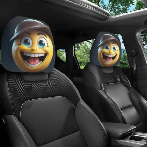 Lot de 2 housses d'appuie-tête de voiture à motif détective joyeux