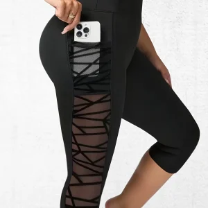 Pantalon de yoga taille haute grande taille pour femme