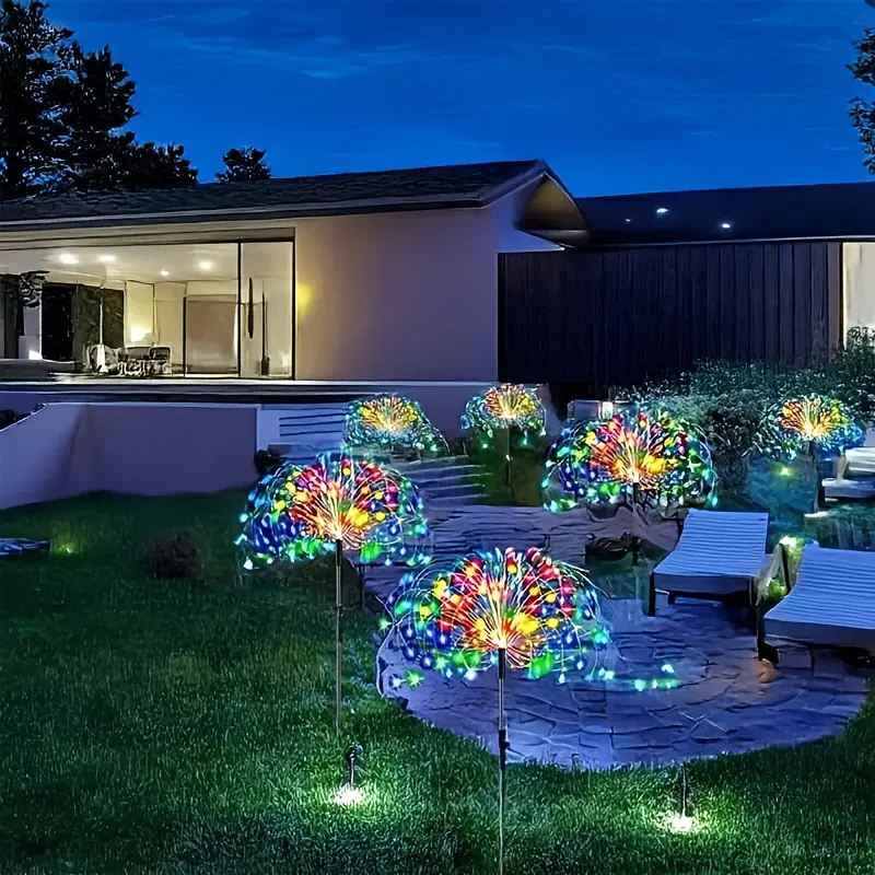Lot de 4 lampes solaires d'extérieur pour jardin (240 LED), version améliorée – Image 5