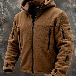 MAISON CLÉMENT PARIS™ | VESTE HOMME POLAIRE À CAPUCHE ZIPPÉE