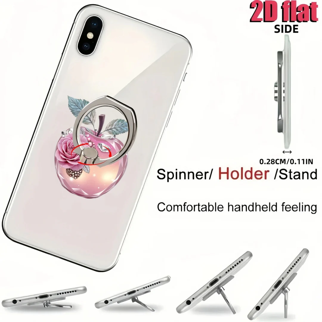 1 anneau de support en acrylique 2D, rotation libre à 360°, joli support – Image 8