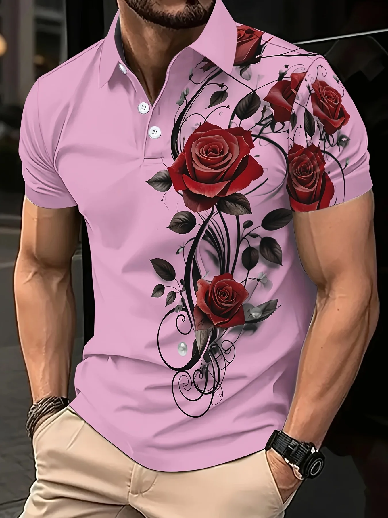 Chemise imprimé floral pour homme – Image 7