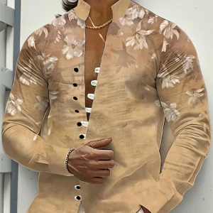 Chemise homme tendance imprimée en 3D