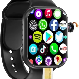 VP29 Montre intelligente 4G Android 64 Go de stockage 4G/5G LTE Carte SIM GPS WIFI 2,29 pouces 490 * 580 Amoled NOUVELLE Smartwatch Caméra rotative (noir, 4+64Go)