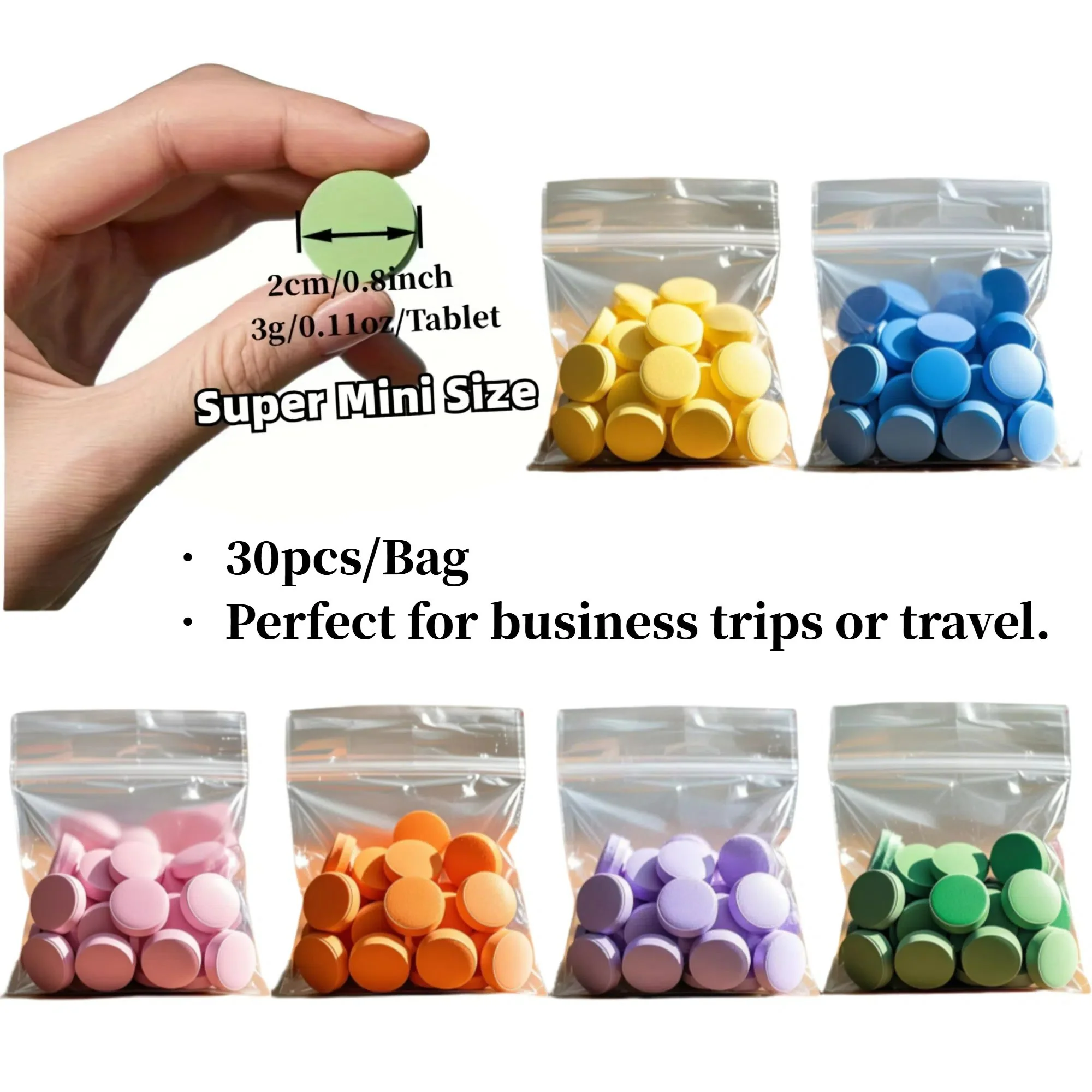 240 mini comprimés de sel de bain colorés de 3 g – Image 4