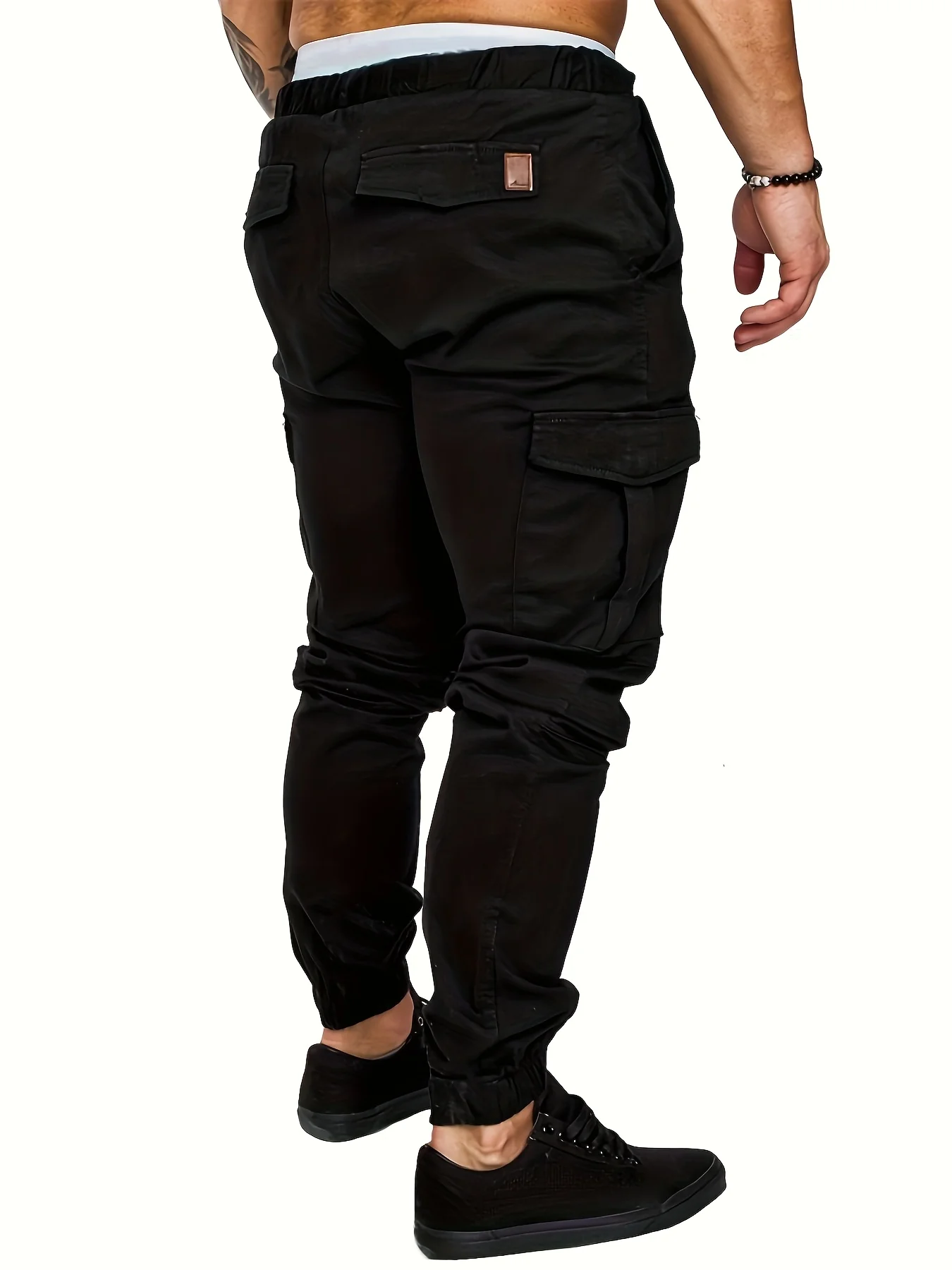 Pantalon cargo robuste pour homme avec design multi-poches, taille réglable – Image 3