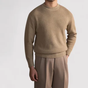 The Jules – Élégant Pull en Mélange de Laine avec Motif Rayé Automne/Hiver - Hommes