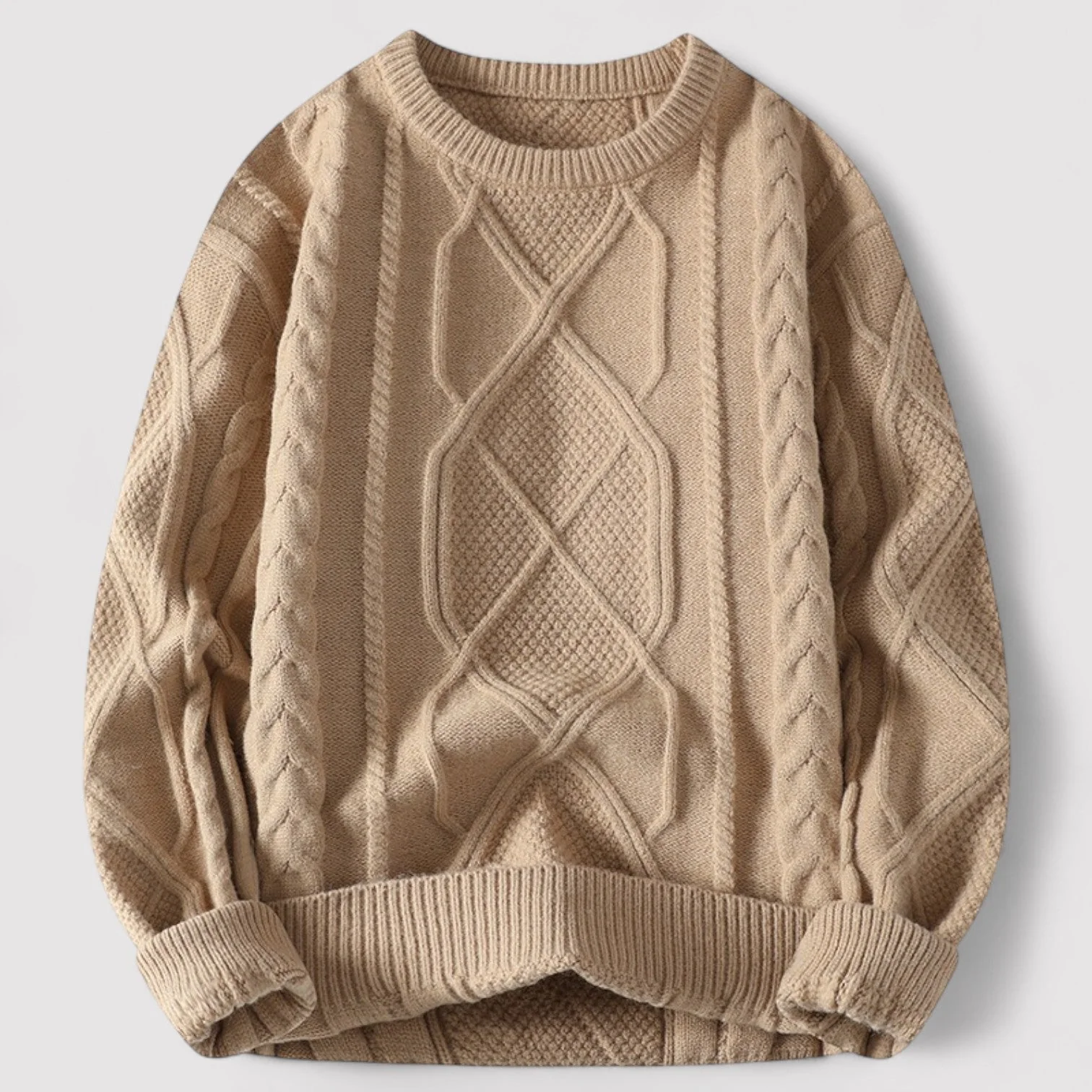 Cardigan chic – Pull classique pour hommes à col rond – Image 2